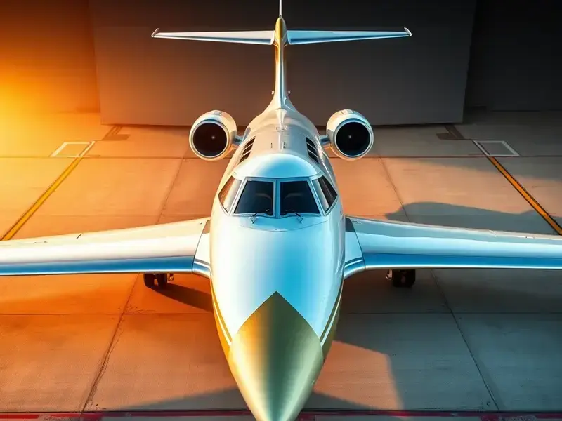 White and Gold Luxury Jet